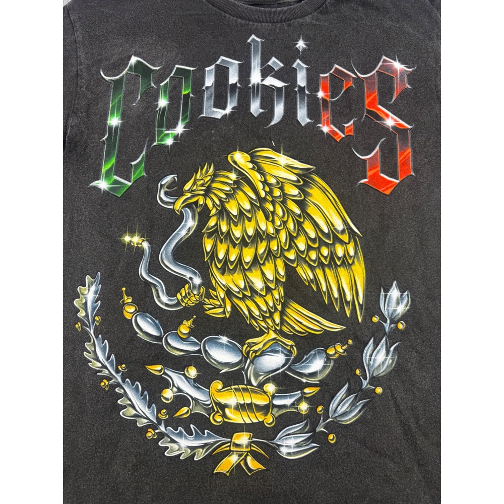 Cookies SF Mexican Heritage Eagle Graphic T-Shirt Washed Black Small
